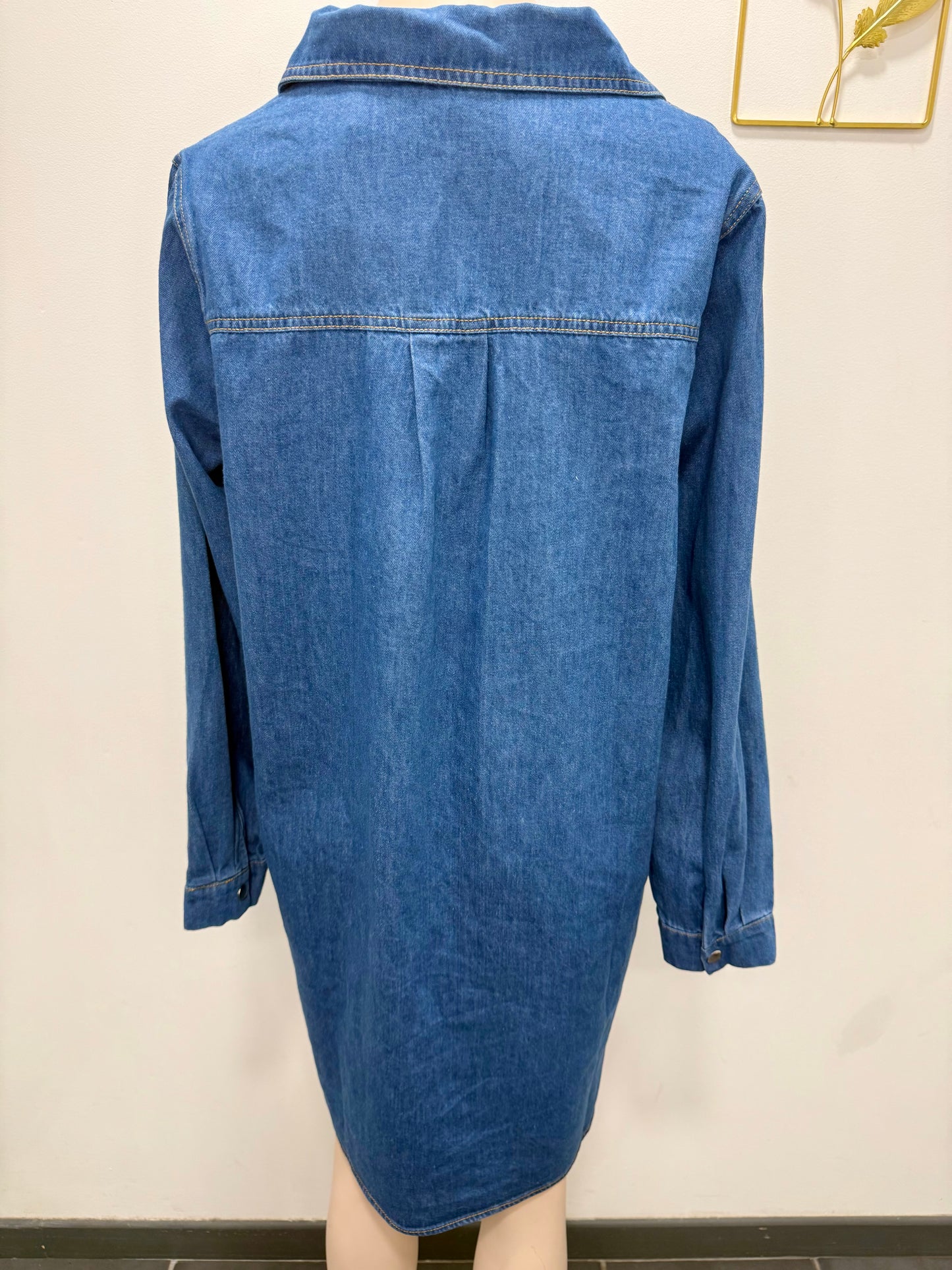 Robe courte en denim
