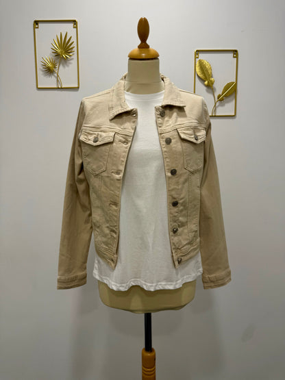 Veste en jean beige