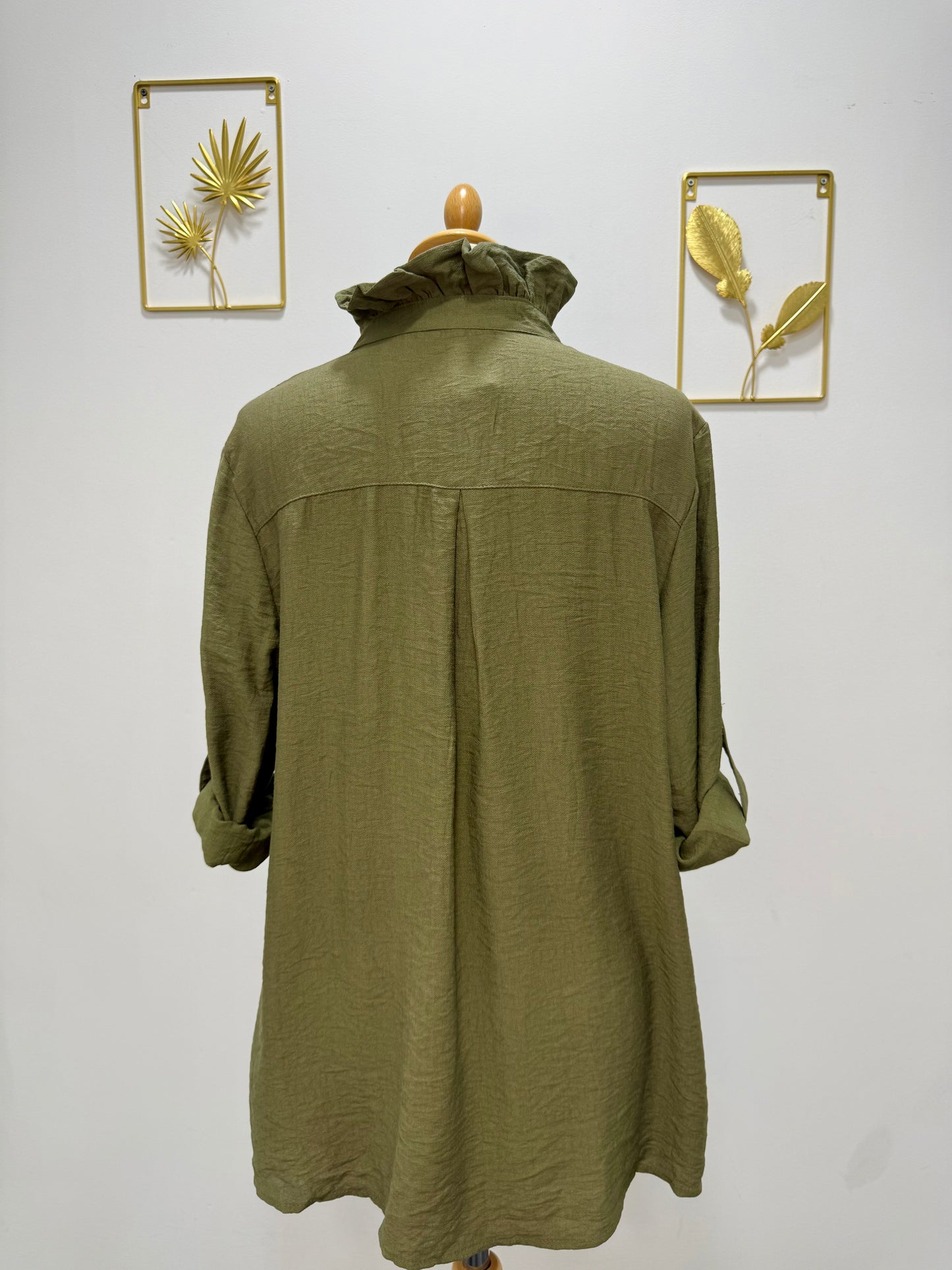 Chemise fluide à col victorien