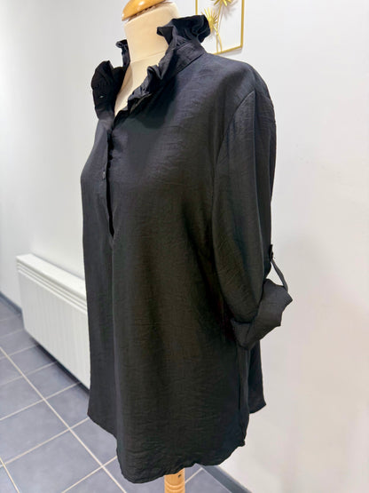 Chemise fluide à col victorien