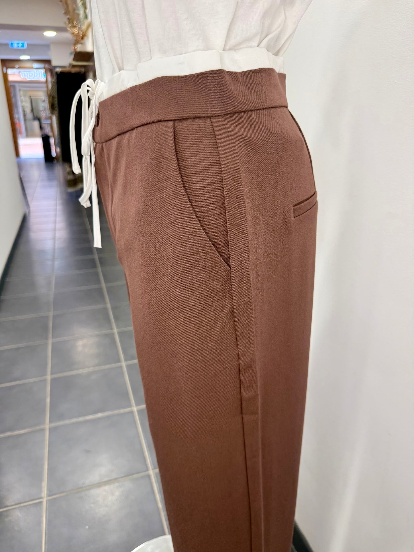 Pantalon fluide taille élastiquée