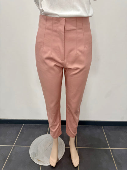 Pantalon rose poudré coupe droite