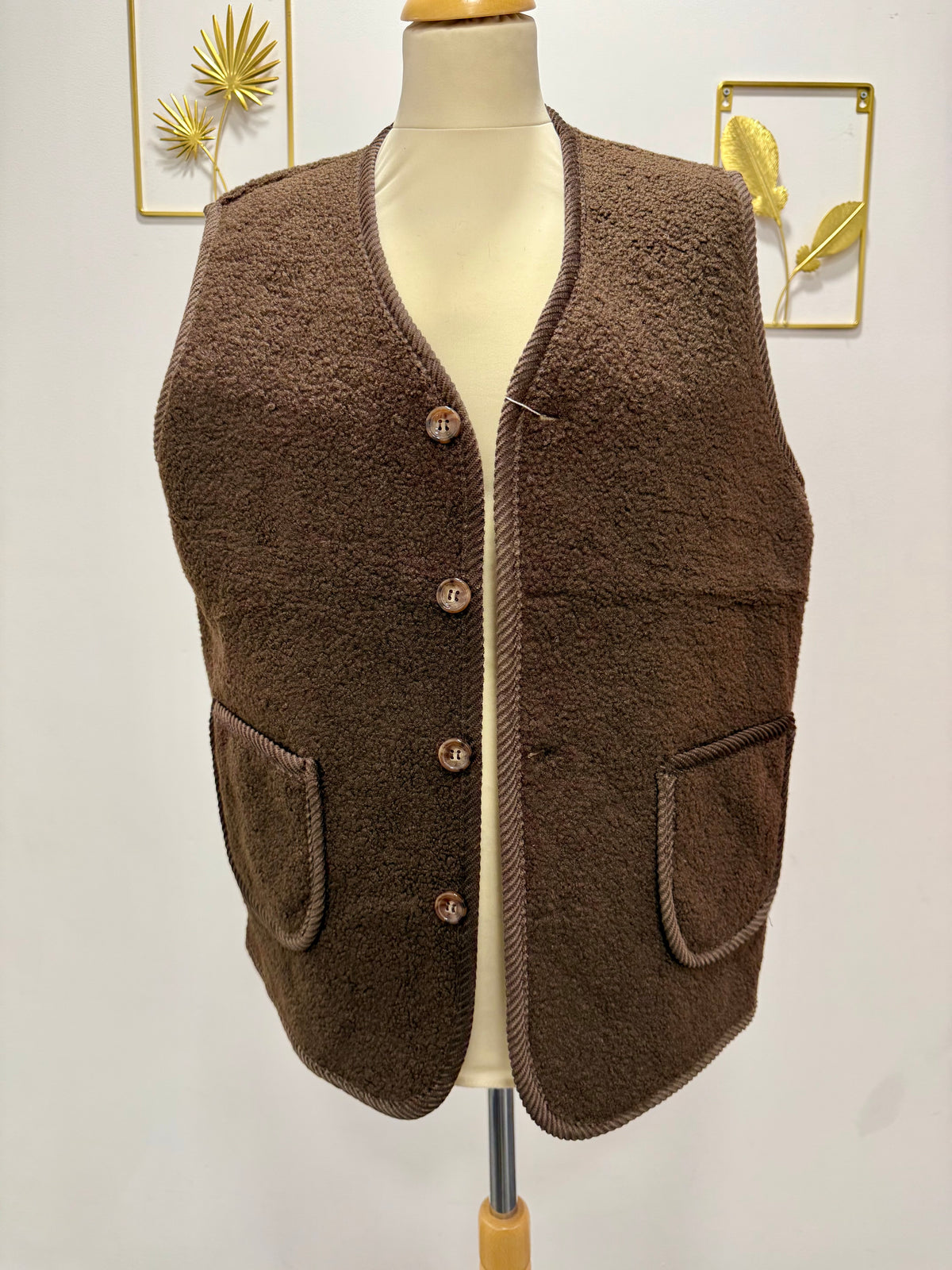 Gilet sans manches bouclettes